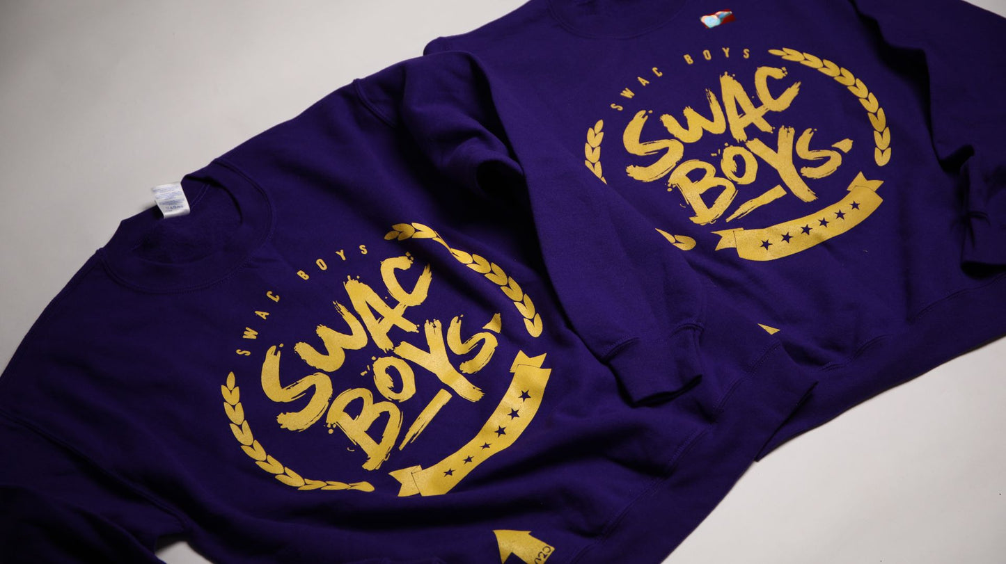 SWAC Boys Long-Sleeve T-shirt (Purple & Gold)