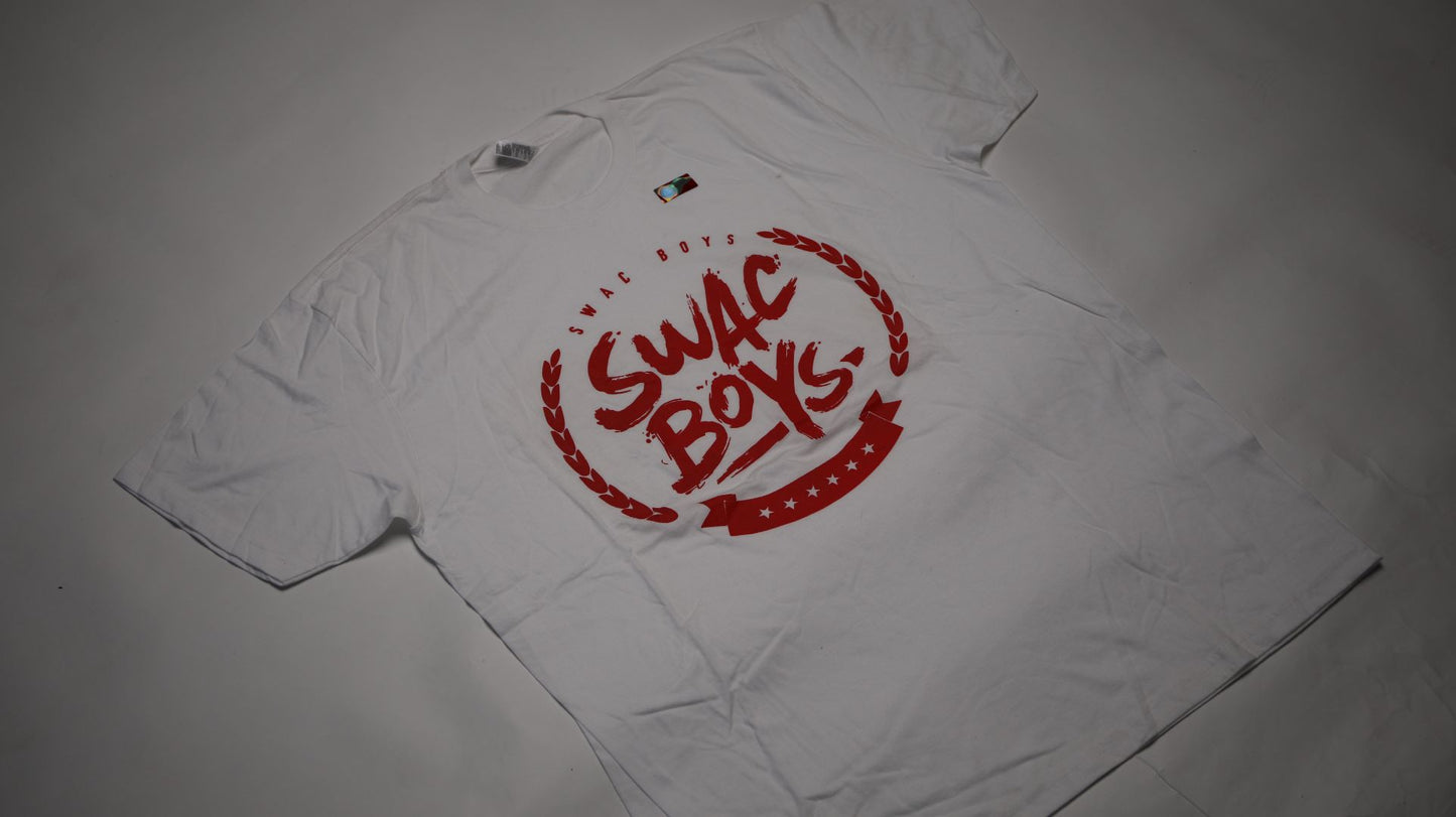 SWAC Boys Circle Stars T-Shirt (White & Red)
