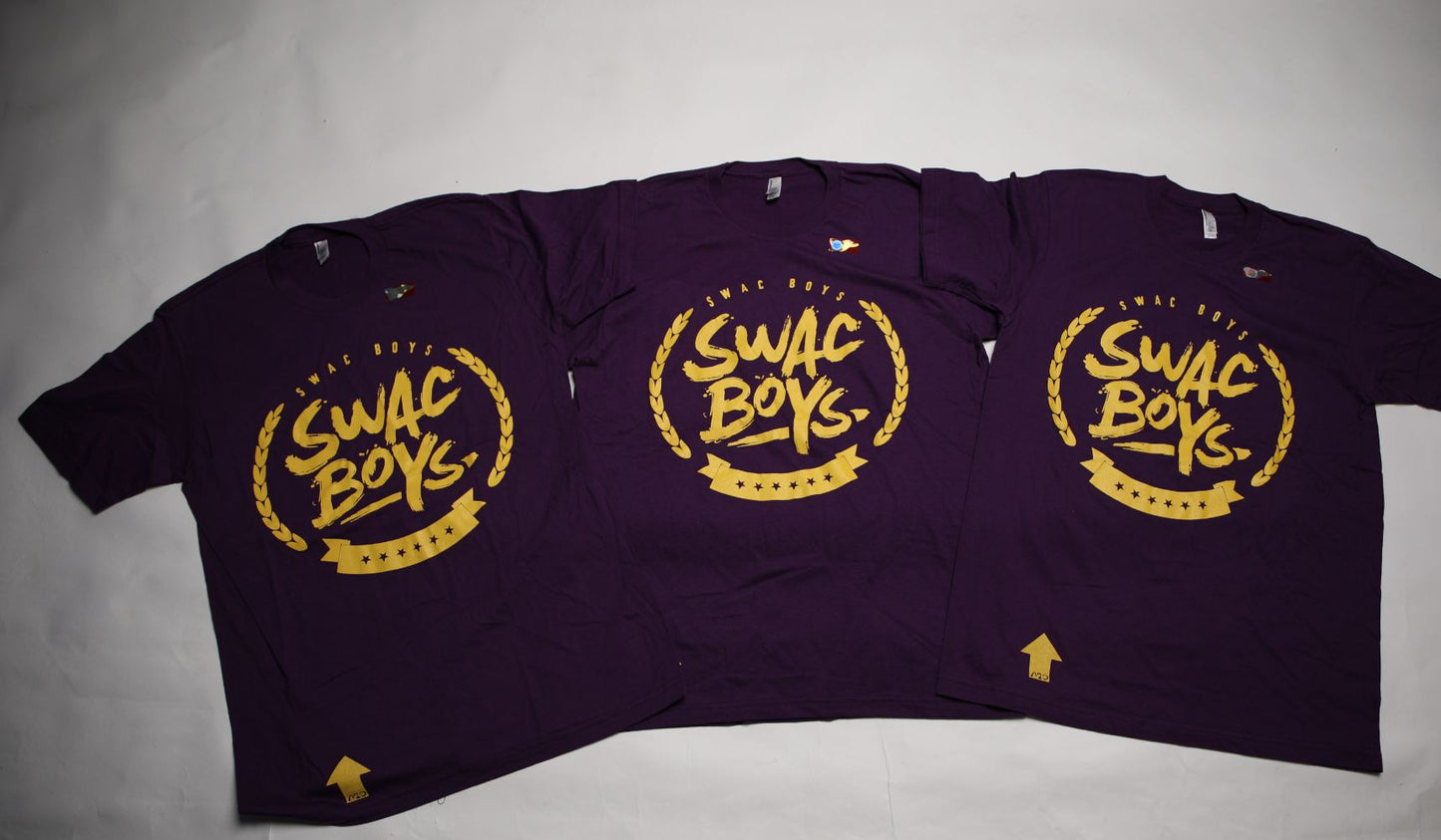 SWAC Boys Circle Stars T-Shirt (Purple & Gold)