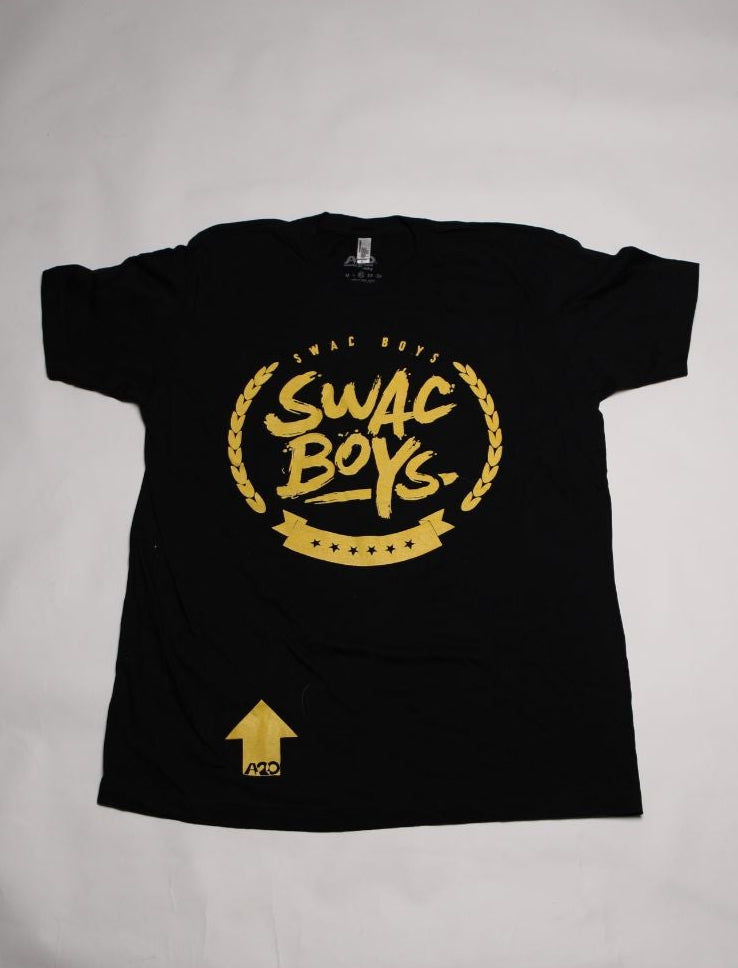 SWAC Boys T-Shirt Star Circle (Black & Gold)