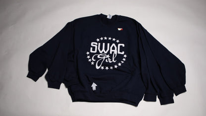 SWAC Girl T-Shirt Circle Stars Sweatshirt (Navy)